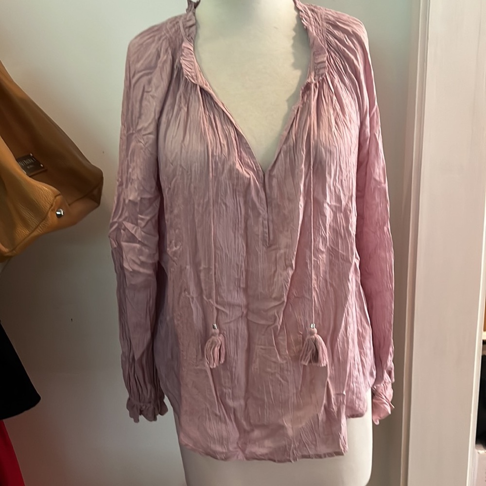 Paige mauve Size M blouse! With tassels.